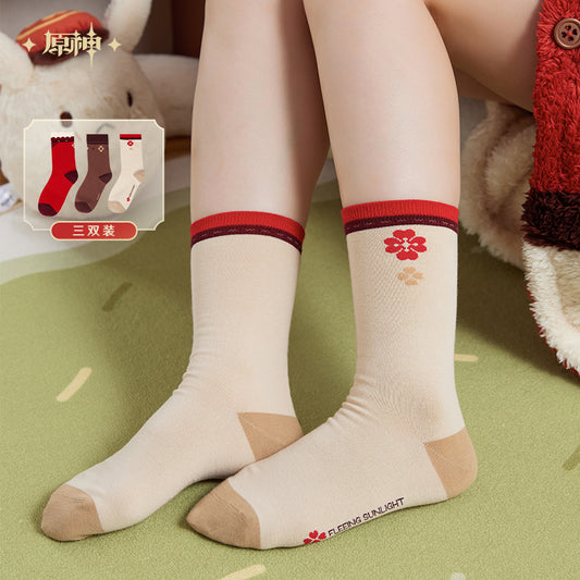 [OFFICIAL] Klee Impression Apparel Homewear Series - Socks (3 Packs) - Teyvat Tavern - Genshin Merch