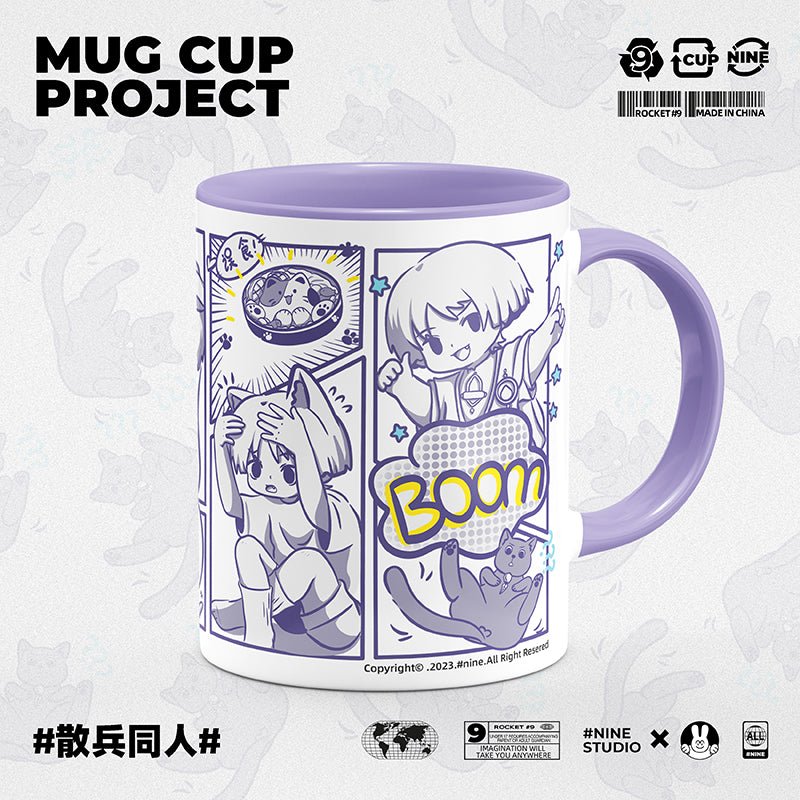 Genshin Impact Comic Style Cute Character Ceramics Mug - Wanderer (Cat) - Teyvat Tavern - Genshin Impact & Honkai Star Rail & 3Z Merch