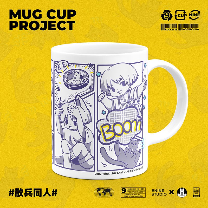 Genshin Impact Comic Style Cute Character Ceramics Mug - Wanderer (Cat) - Teyvat Tavern - Genshin Impact & Honkai Star Rail & 3Z Merch
