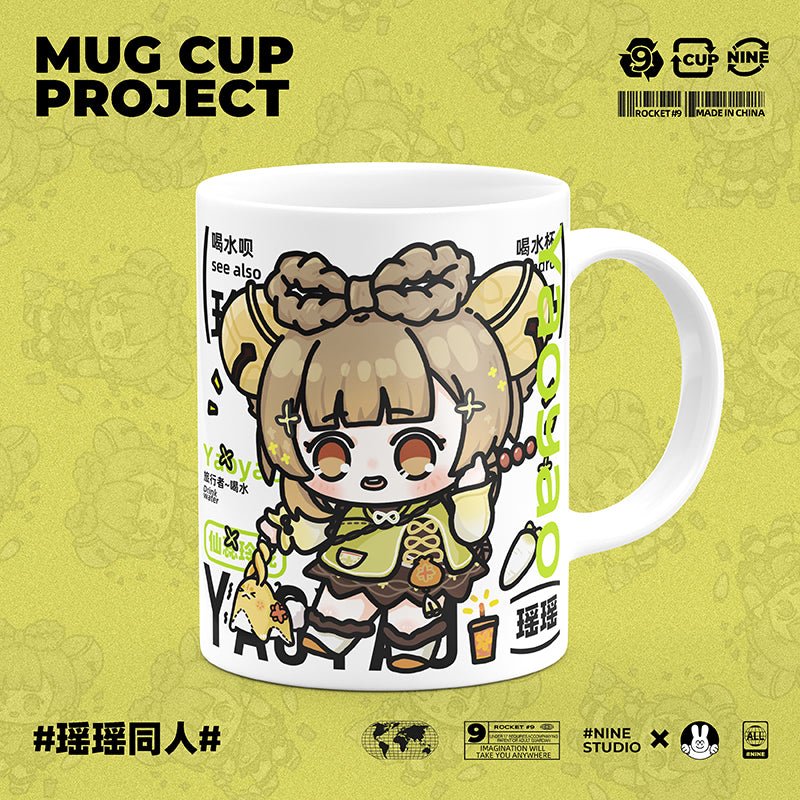 Genshin Impact Comic Style Cute Character Ceramics Mug - Yaoyao - Teyvat Tavern - Genshin Impact & Honkai Star Rail & 3Z Merch