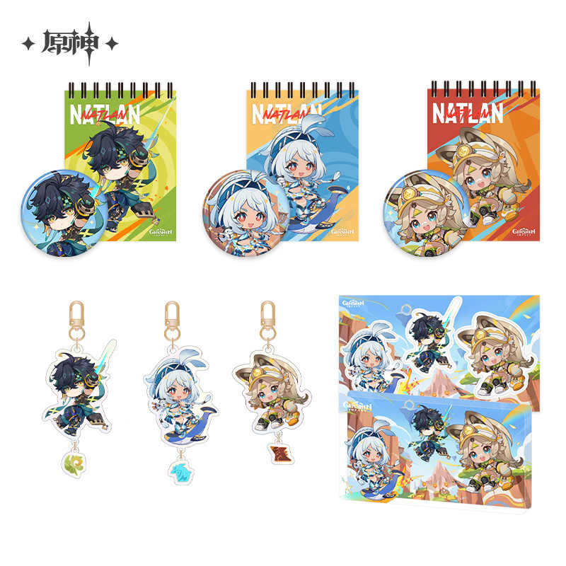 Genshin Blaze To Natlan Series Character Cute Badge, Pendant, Note