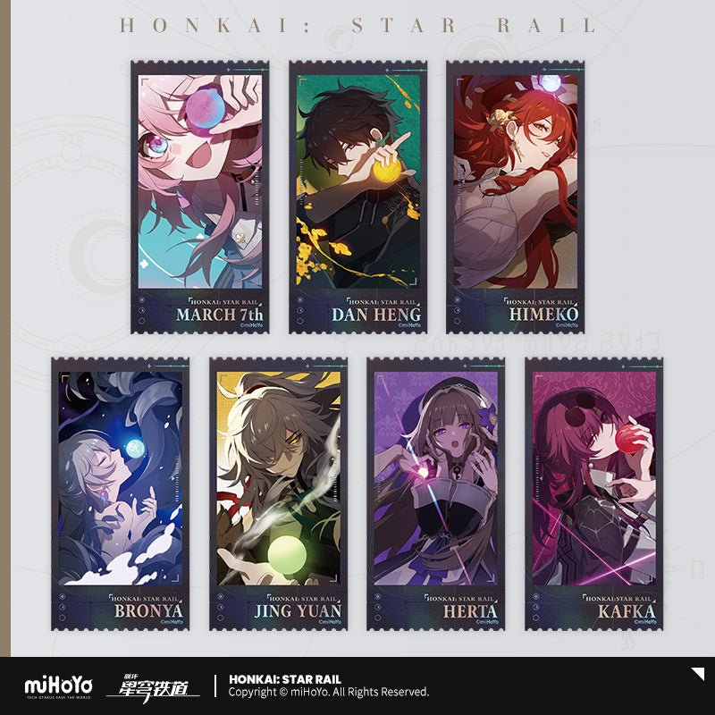 Honkai Star Rail Countdown To Departure Laser Commemorative Ticket Set