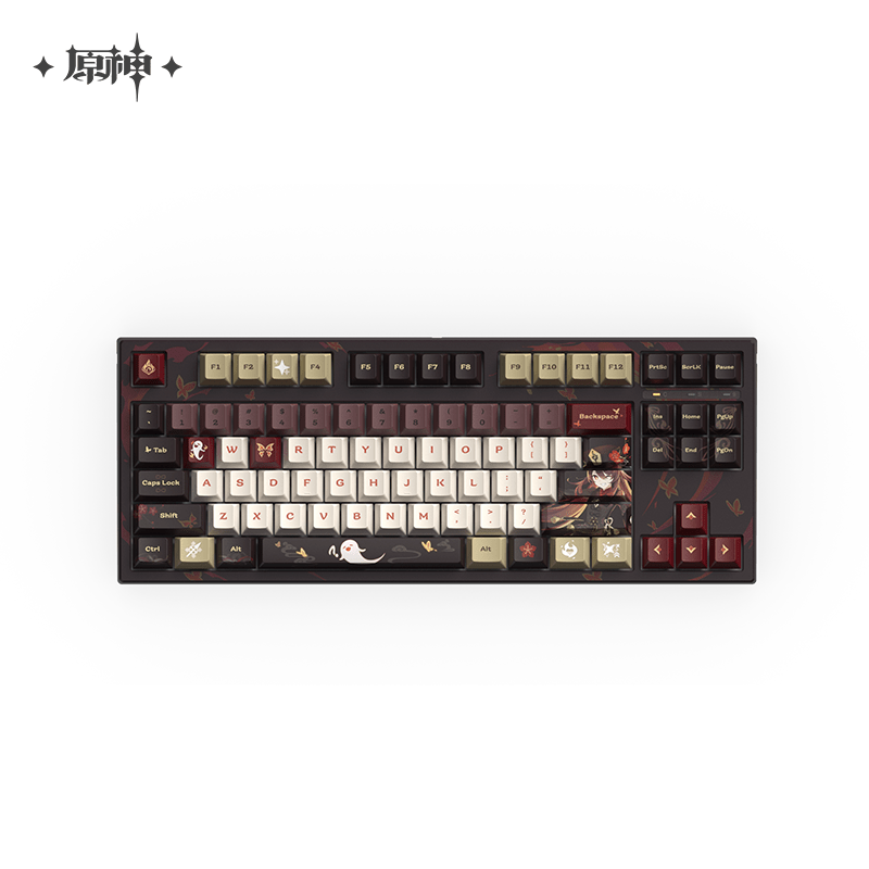 原神 胡桃のキーボードです！ 原神公式 胡桃「雪中梅」テーマ メカニカルキーボード