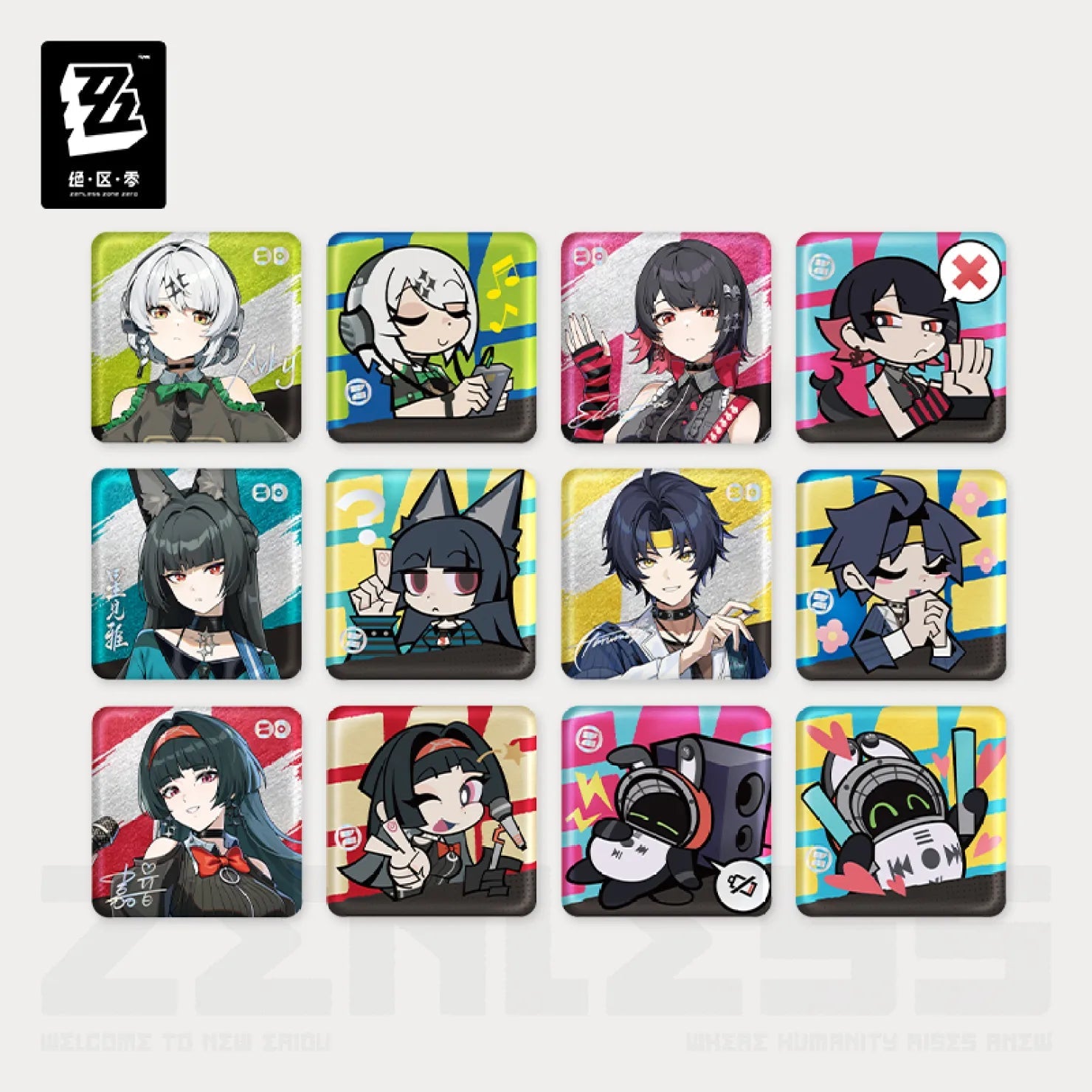 Coffret Cadeau Zenles Zero Zone – 18 Pièces Figurine, Mug, Badges, Posters Et Porte-clés | Collection Merch Officielle