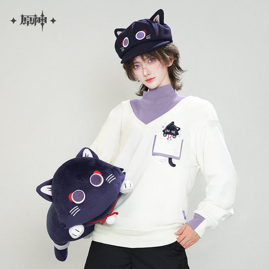 [OFFICIAL] Wanderer Meow Kitty Series - Patchwork Sweatshirt - Teyvat Tavern - Genshin Merch