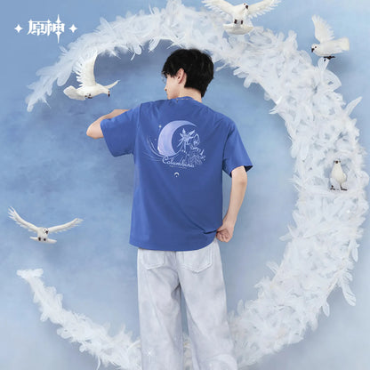 [OFFICIAL] Genshin Impact Columbina Impression Series Clothes - Casual Short Sleeve T-Shirt