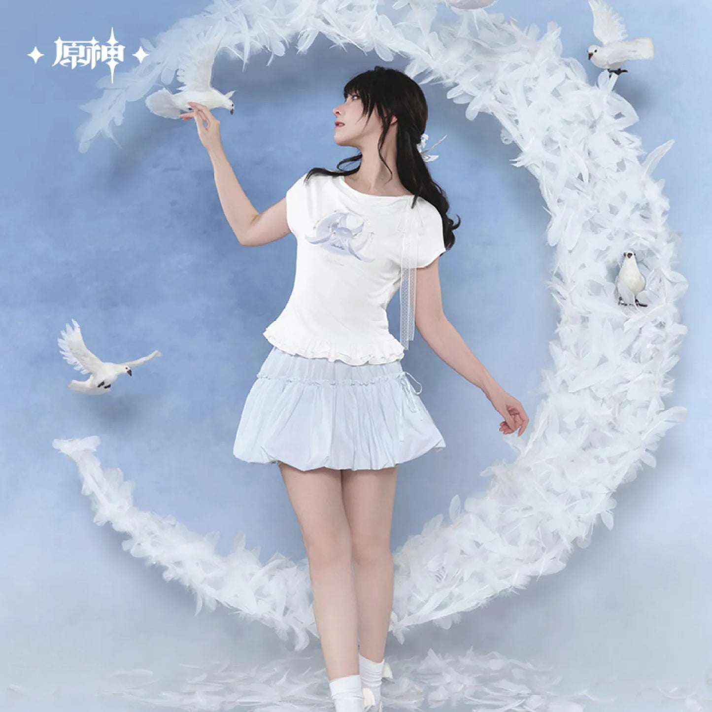 [OFFICIAL] Genshin Impact Columbina Impression Series Clothes - Fitted Short Sleeve T-Shirt