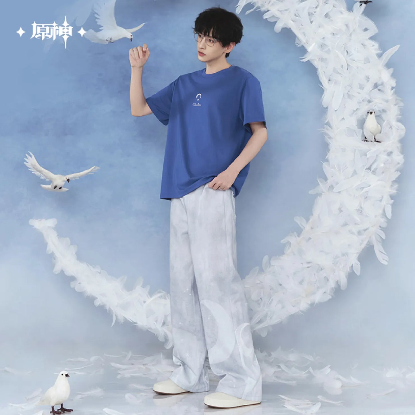 [OFFICIAL] Genshin Impact Columbina Impression Series Clothes - Printed Casual Pants