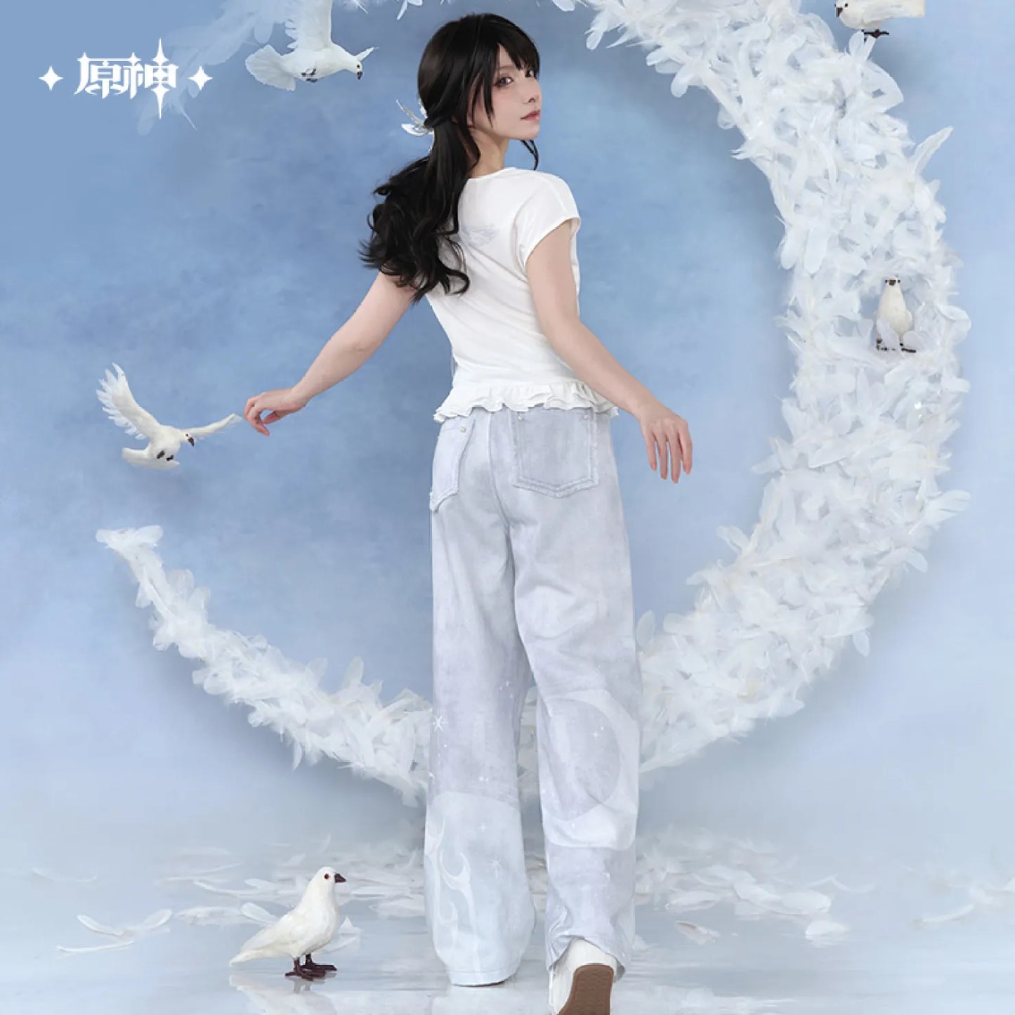 [OFFICIAL] Genshin Impact Columbina Impression Series Clothes - Printed Casual Pants