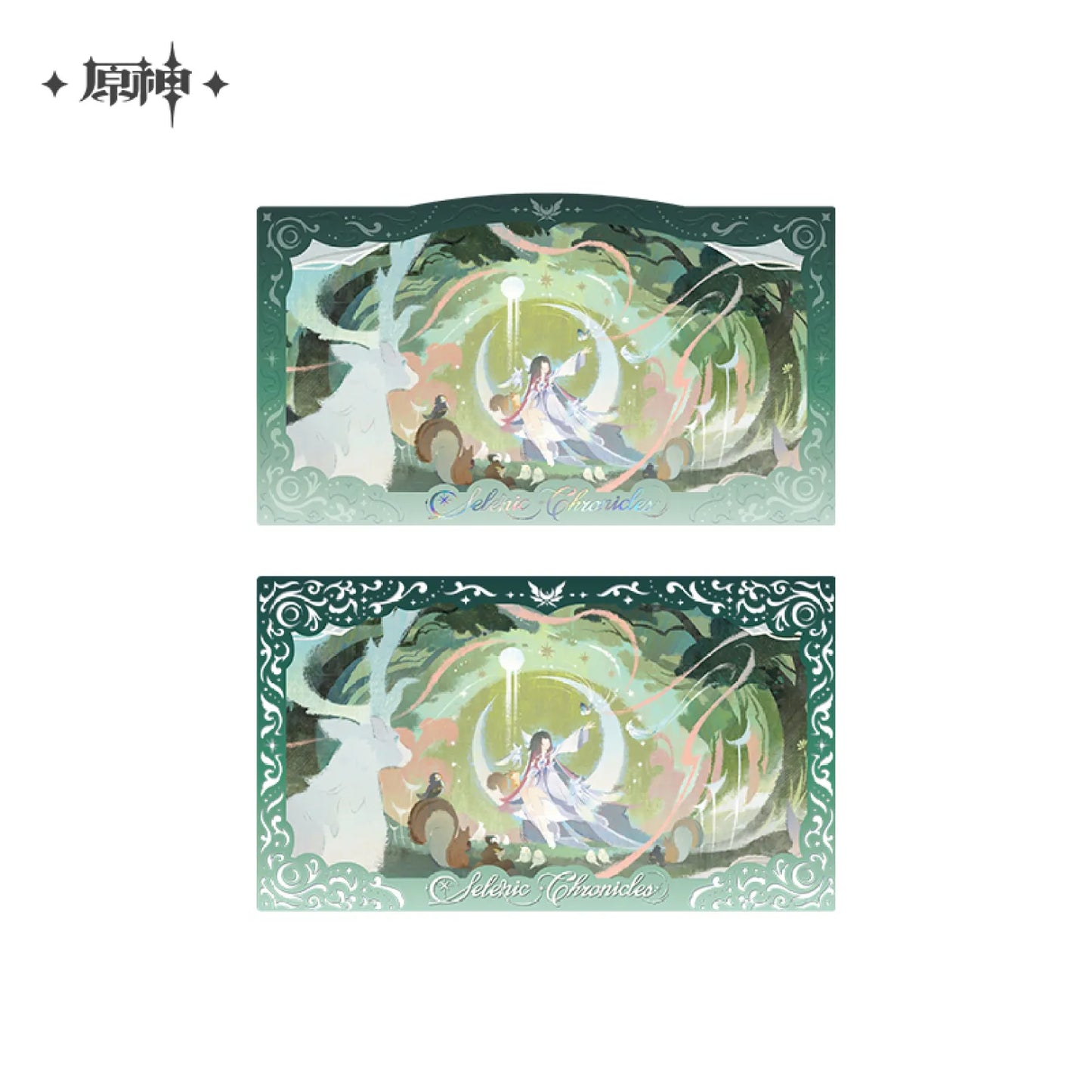 [OFFICIAL] Genshin Impact Selenic Chronicles Badge And Commemorative Card Set