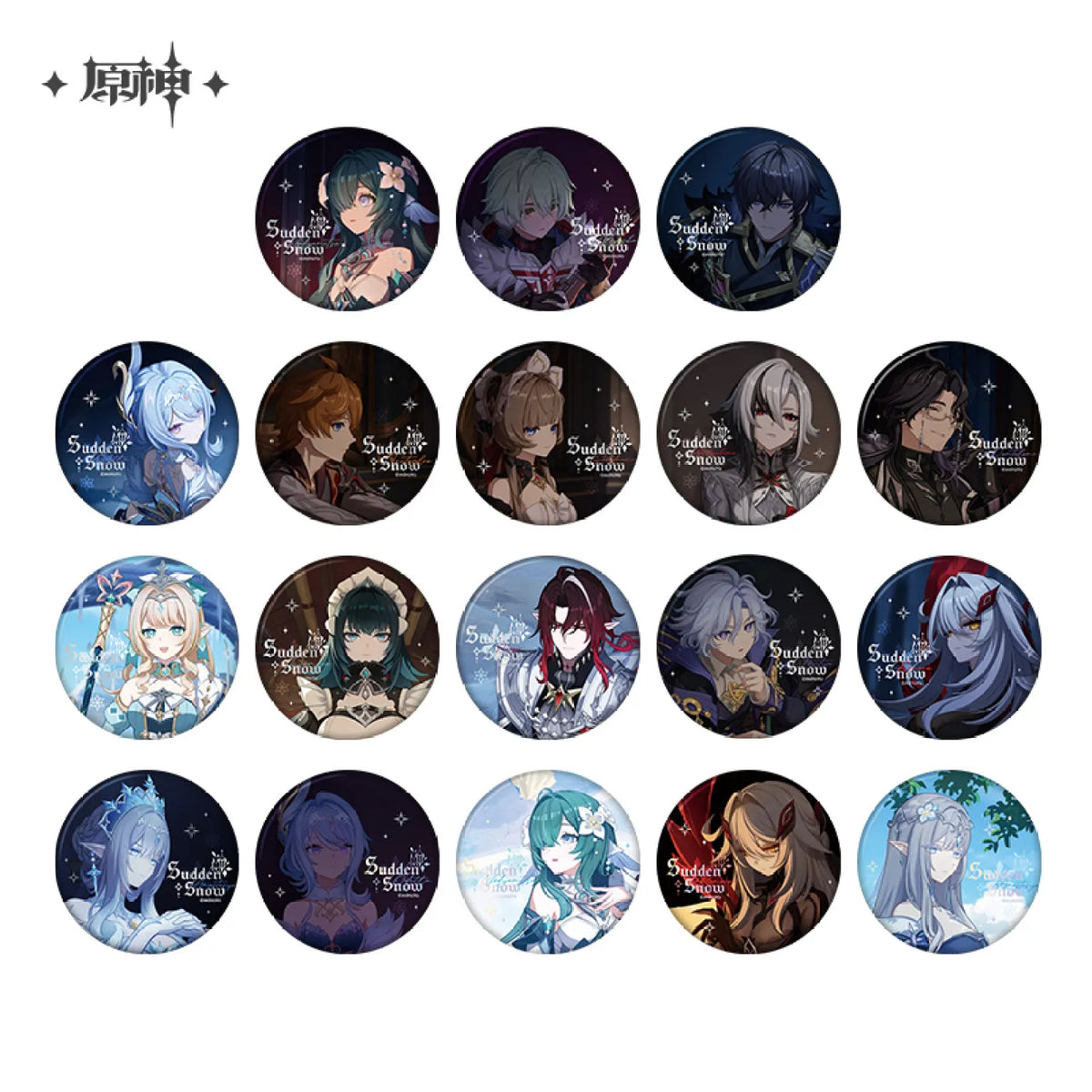 [OFFICIAL] Genshin Impact Sudden Snow Series Badge Blind Box