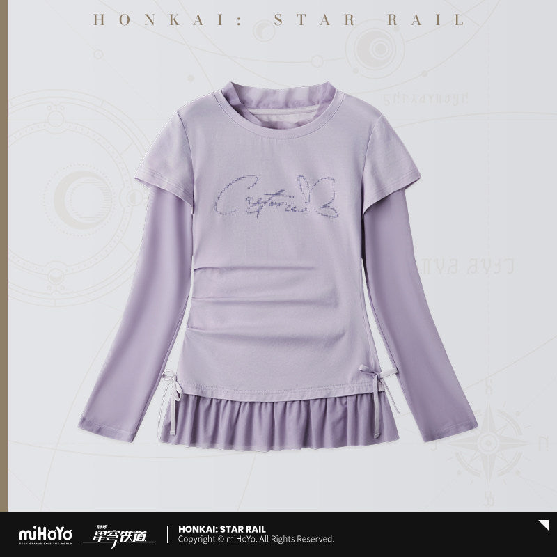 [OFFICIAL] Honkai Star Rail Castorice Impression Series Clothes - Mock Two-Piece T Shirt