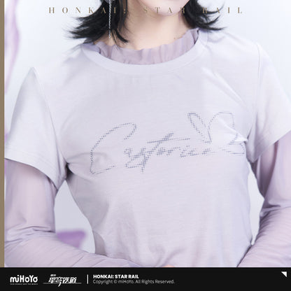[OFFICIAL] Honkai Star Rail Castorice Impression Series Clothes - Mock Two-Piece T Shirt