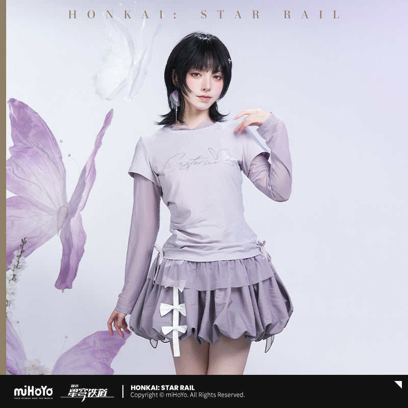 [OFFICIAL] Honkai Star Rail Castorice Impression Series Clothes - Mock Two-Piece T Shirt