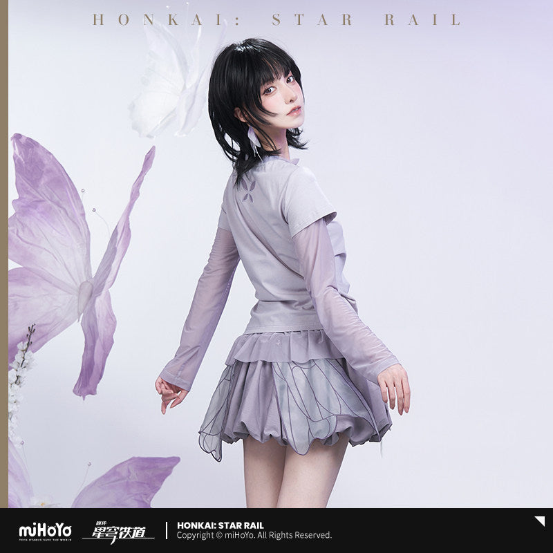 [OFFICIAL] Honkai Star Rail Castorice Impression Series Clothes - Mock Two-Piece T Shirt