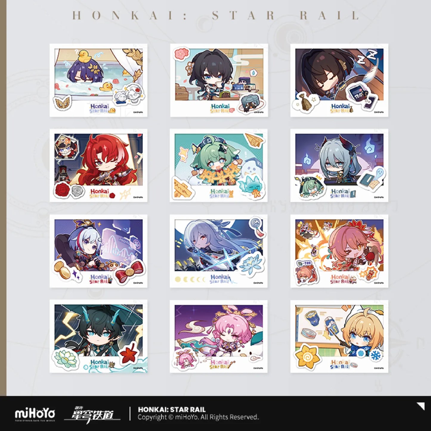 [OFFICIAL] Honkai Star Rail Pom-Pom Photo Album Series Polaroid‑Style Photo Blind Box Vol.2