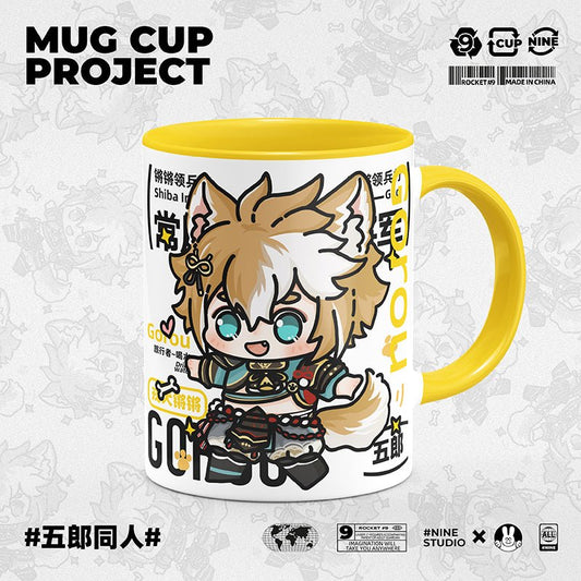 Genshin Impact Comic Style Cute Character Ceramics Mug - Gorou - Teyvat Tavern - Genshin Impact & Honkai Star Rail & 3Z Merch