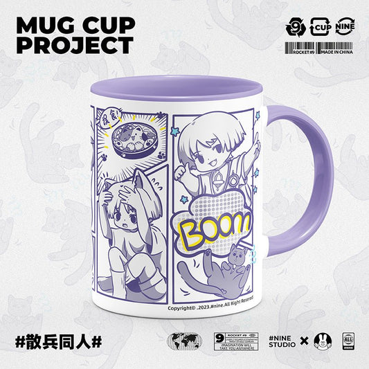 Genshin Impact Comic Style Cute Character Ceramics Mug - Wanderer (Cat) - Teyvat Tavern - Genshin Impact & Honkai Star Rail & 3Z Merch