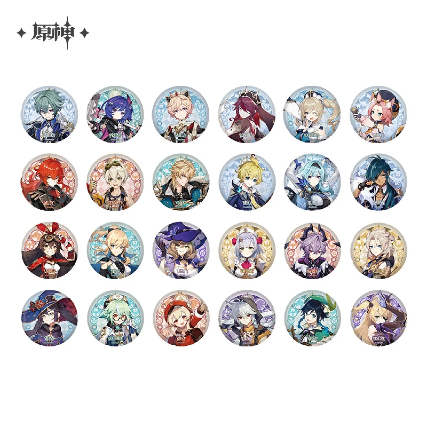 [OFFICIAL] Character Badge - Mondstadt - Teyvat Tavern - Genshin Impact & Honkai Star Rail & 3Z Merch