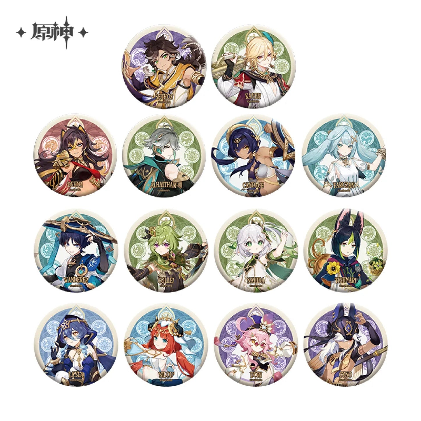 [OFFICIAL] Character Badge - Sumeru - Teyvat Tavern - Genshin Impact & Honkai Star Rail & 3Z Merch