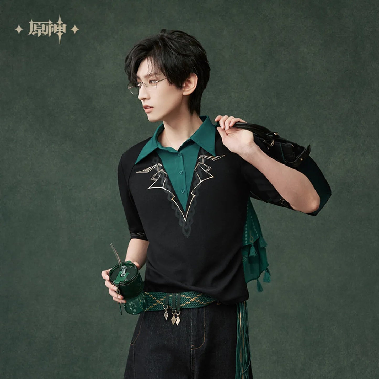 [OFFICIAL] Genshin Impact Alhaitham Impression Series Clothes - Fake - layered Knit Shirt - Teyvat Tavern - Genshin Impact & Honkai Star Rail & 3Z Merch