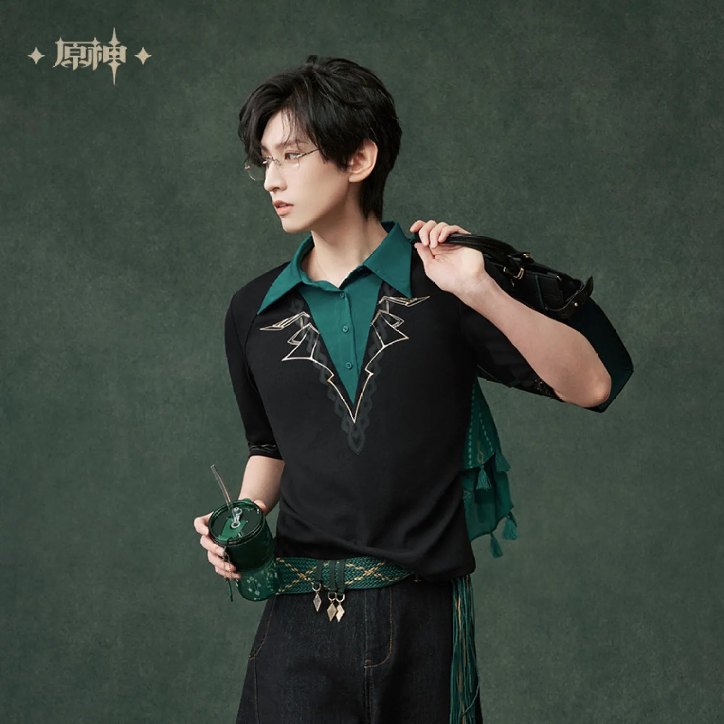 [OFFICIAL] Genshin Impact Alhaitham Impression Series Clothes - Fake - layered Knit Shirt - Teyvat Tavern - Genshin Impact & Honkai Star Rail & 3Z Merch