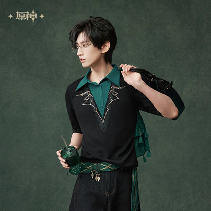 [OFFICIAL] Genshin Impact Alhaitham Impression Series Clothes - Fake - layered Knit Shirt - Teyvat Tavern - Genshin Impact & Honkai Star Rail & 3Z Merch