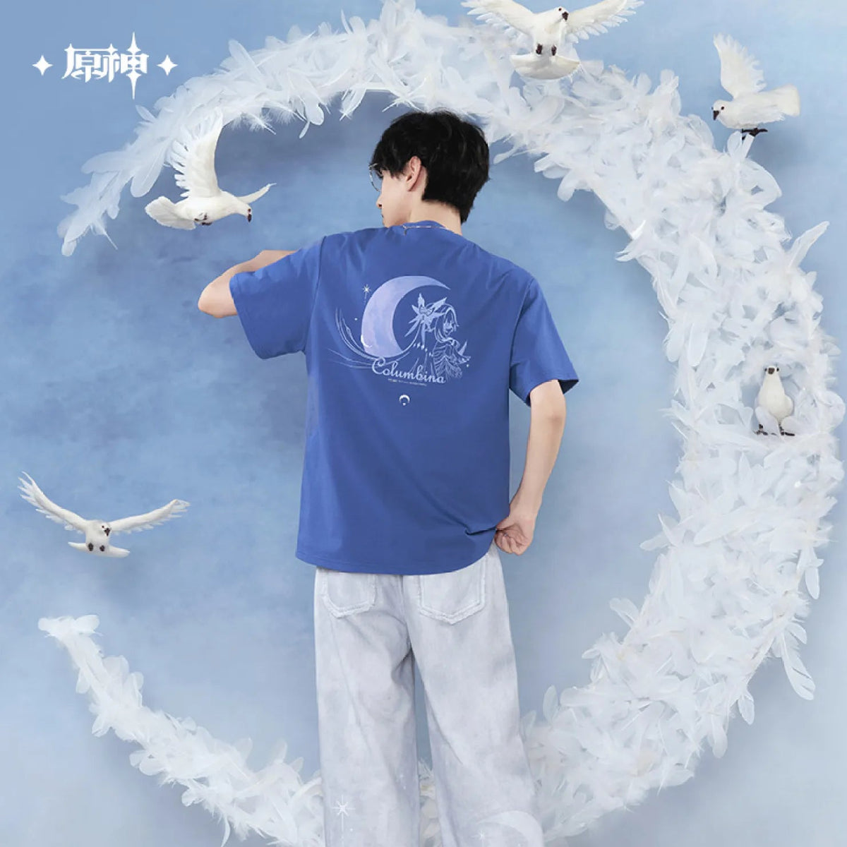 [OFFICIAL] Genshin Impact Columbina Impression Series Clothes - Casual Short Sleeve T-Shirt - Teyvat Tavern - Genshin Impact & Honkai Star Rail & 3Z Merch
