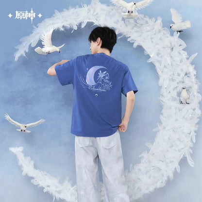 [OFFICIAL] Genshin Impact Columbina Impression Series Clothes - Casual Short Sleeve T-Shirt - Teyvat Tavern - Genshin Impact & Honkai Star Rail & 3Z Merch