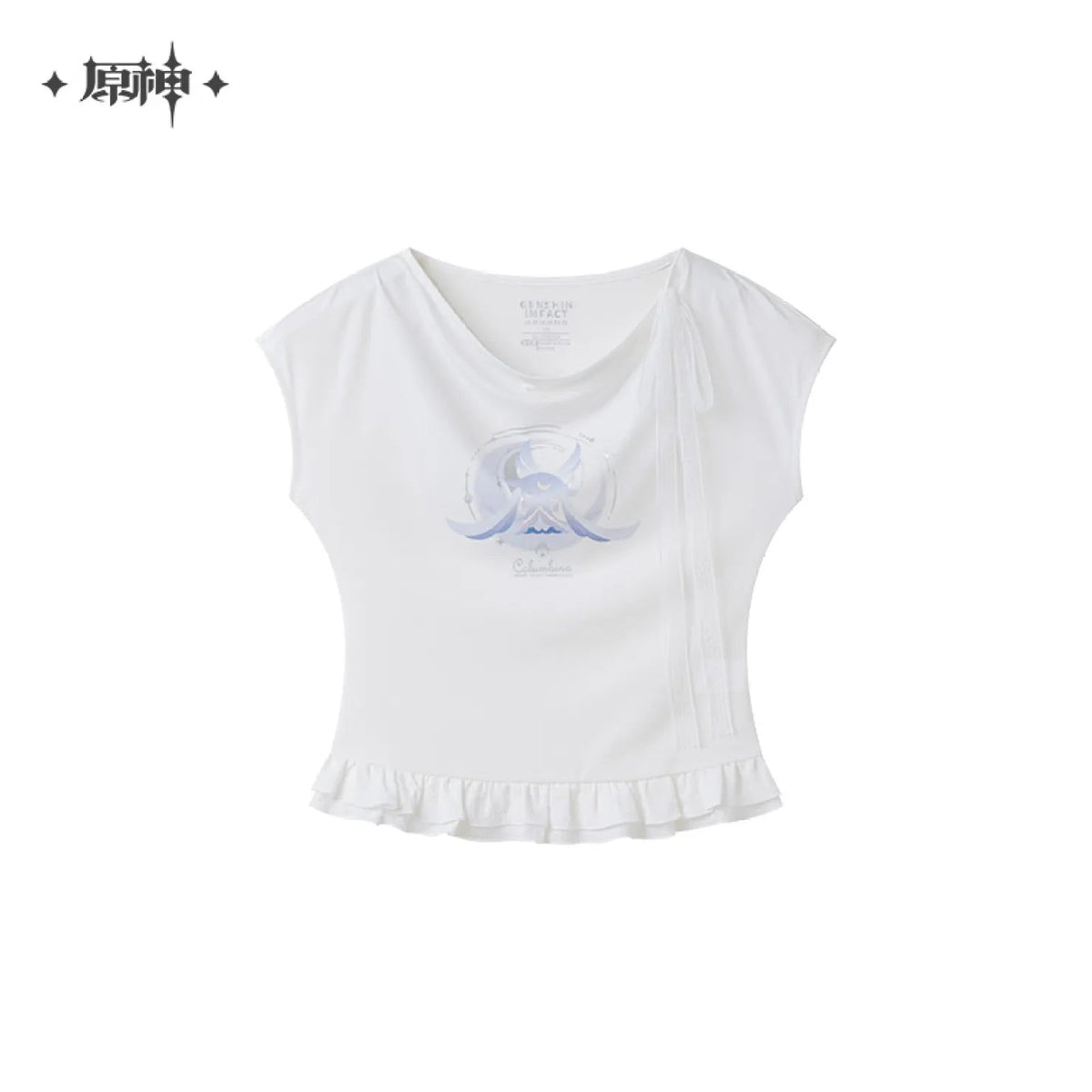 [OFFICIAL] Genshin Impact Columbina Impression Series Clothes - Fitted Short Sleeve T-Shirt - Teyvat Tavern - Genshin Impact & Honkai Star Rail & 3Z Merch