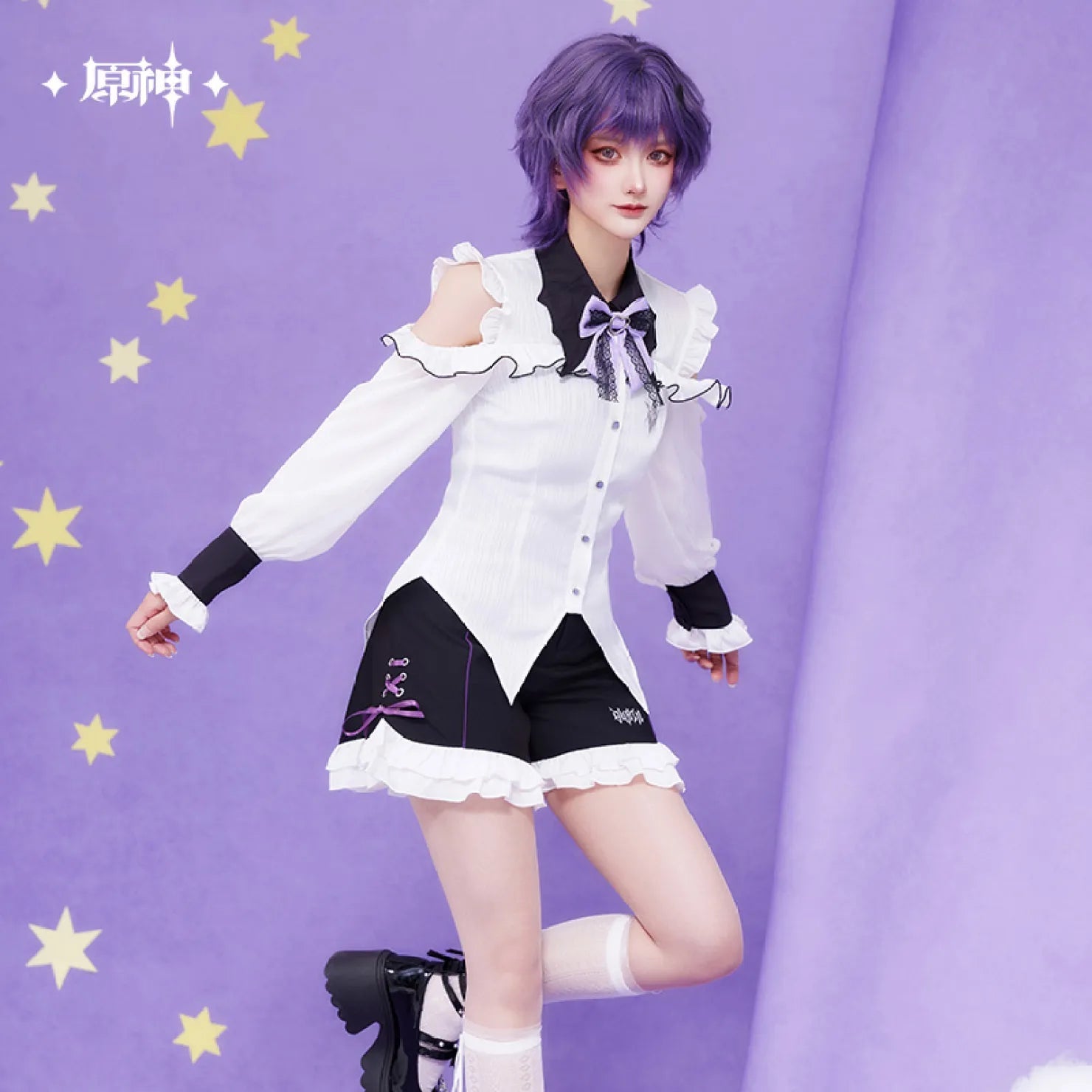 [OFFICIAL] Genshin Impact Durin Impression Series Clothes - Long - sleeved Off - shoulder Shirt - Teyvat Tavern - Genshin Impact & Honkai Star Rail & 3Z Merch
