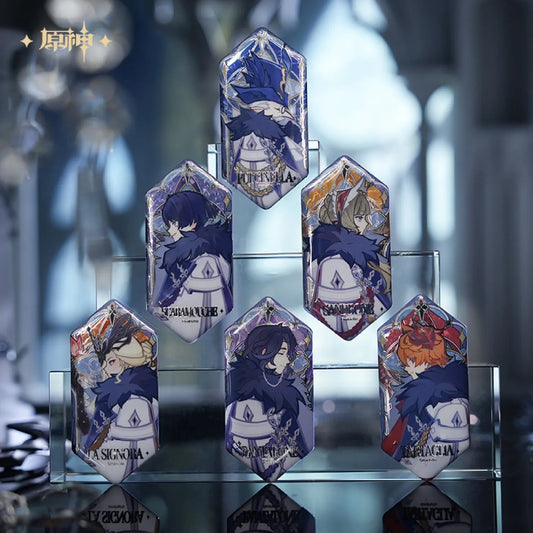 [OFFICIAL] Genshin Impact Frost and Flame Fatui Harbinger Impression Badge Blind Box - Teyvat Tavern - Genshin Impact & Honkai Star Rail & 3Z Merch