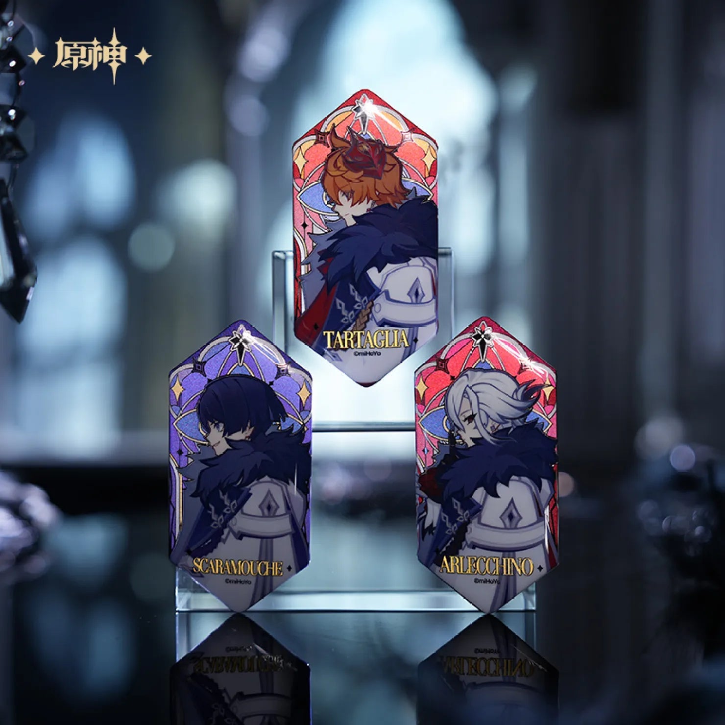 [OFFICIAL] Genshin Impact Frost and Flame Fatui Harbinger Impression Badge Blind Box - Teyvat Tavern - Genshin Impact & Honkai Star Rail & 3Z Merch
