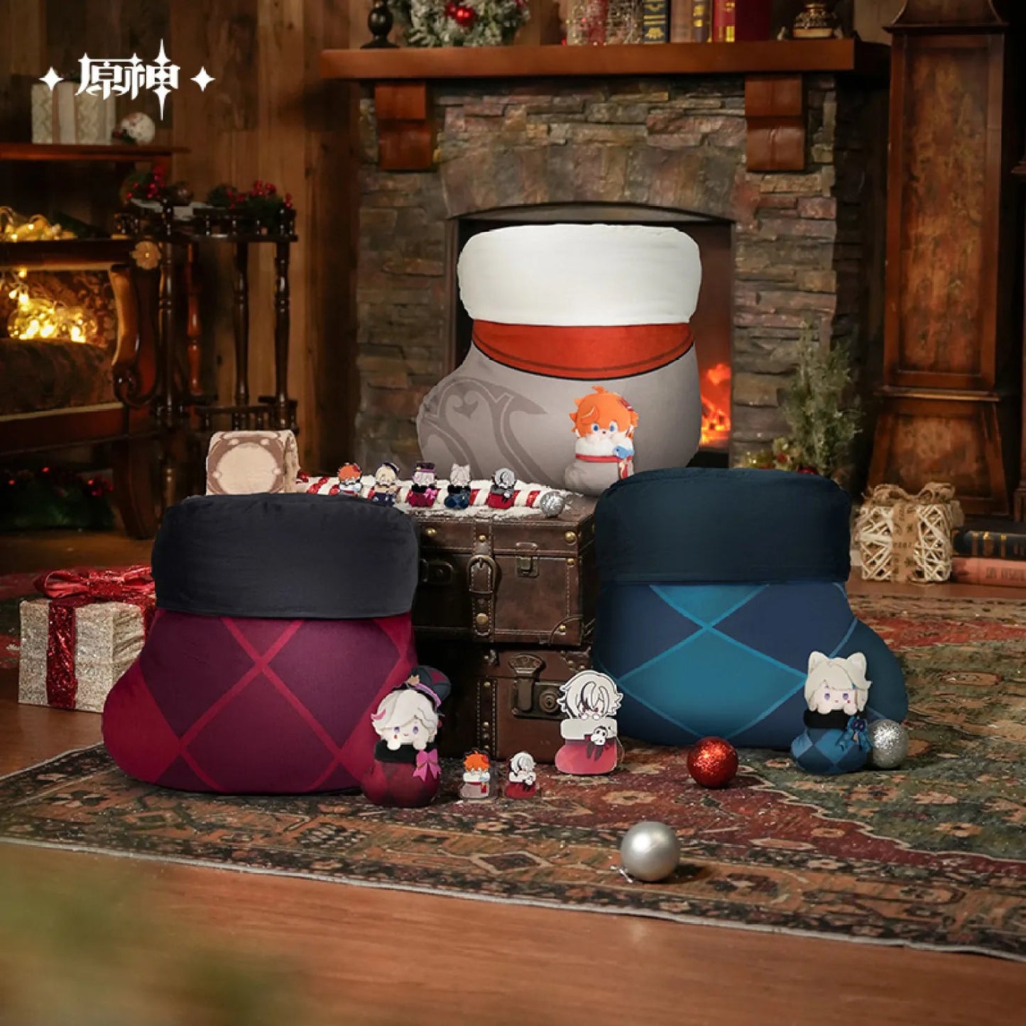 [OFFICIAL] Genshin Impact House of The Hearth Winter Series Pillow and Blanket Set - Teyvat Tavern - Genshin Impact & Honkai Star Rail & 3Z Merch