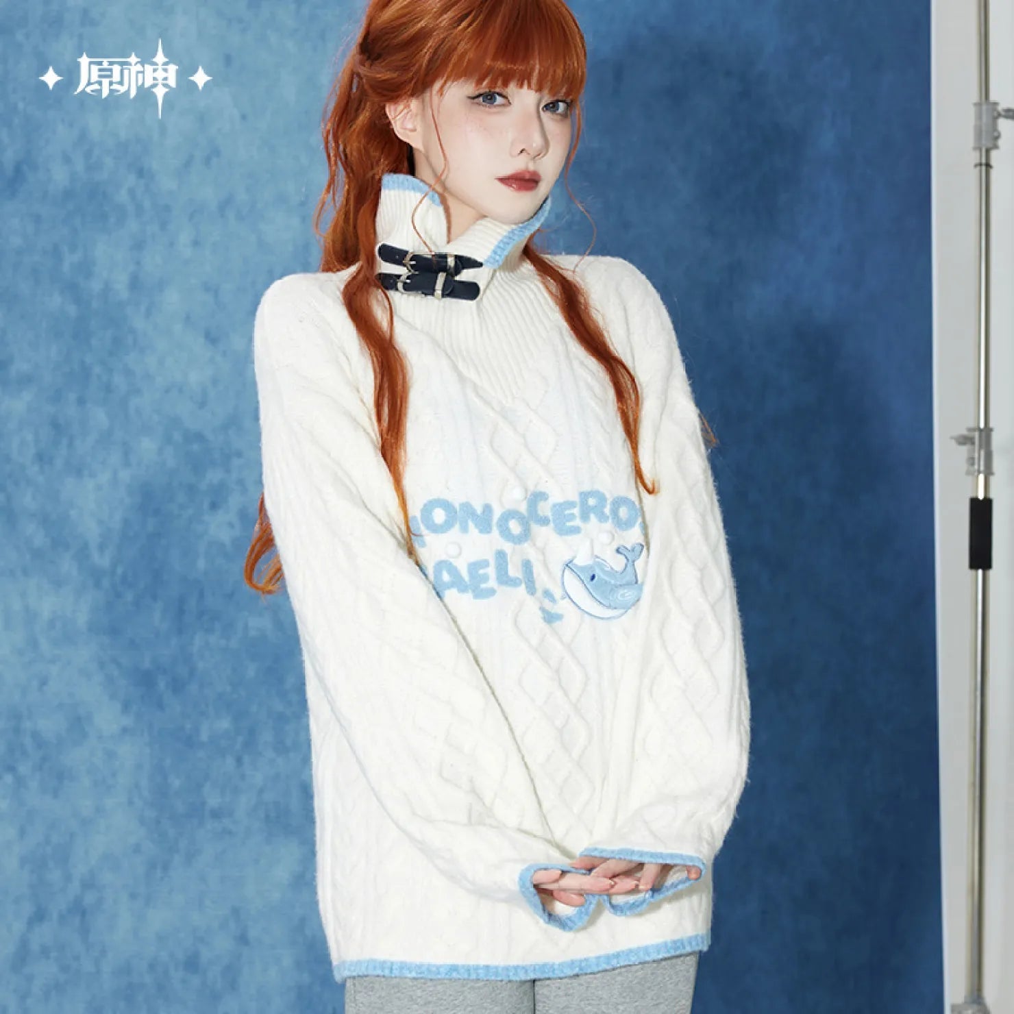 [OFFICIAL] Genshin Impact Tartaglia Impression Series Clothes - Collared Knit Sweater - Teyvat Tavern - Genshin Impact & Honkai Star Rail & 3Z Merch