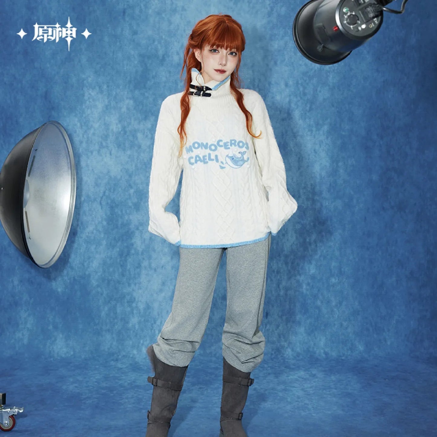 [OFFICIAL] Genshin Impact Tartaglia Impression Series Clothes - Collared Knit Sweater - Teyvat Tavern - Genshin Impact & Honkai Star Rail & 3Z Merch