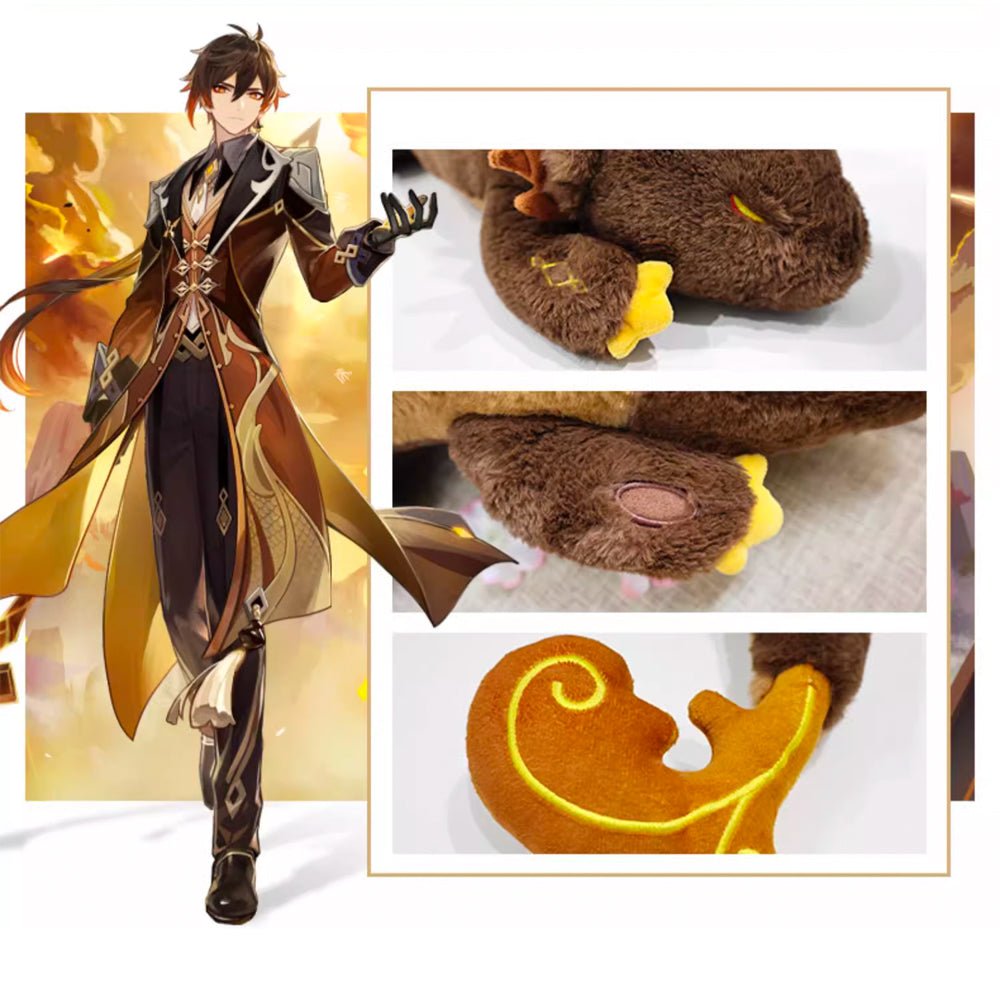 リボコングッズ OFFICIAL] Genshin Zhongli Rex Lapis Geo Archon Morax Dragon Plush Toy