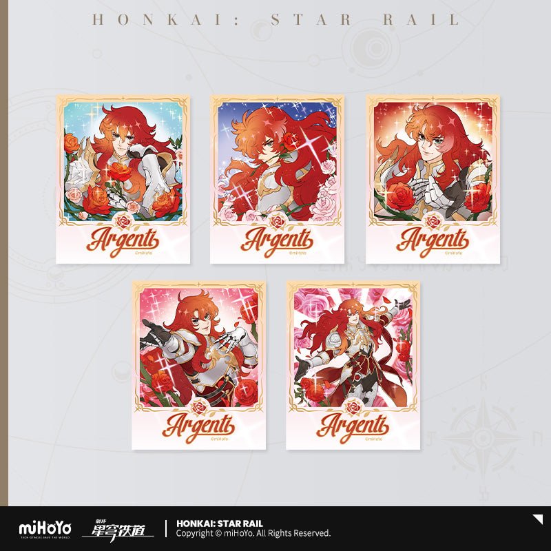 Rose Rider Star Honkai Star Rail Argenti Rose Rider Imitation Film Card Set