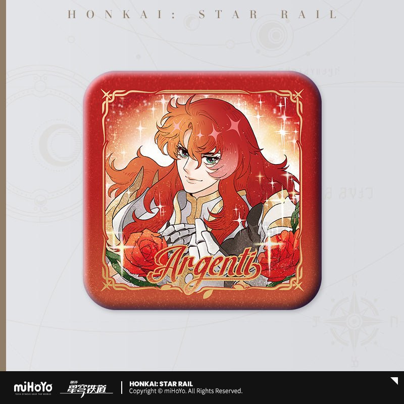 Honkai Star Rail Argenti Rose Rider Series Square Badge