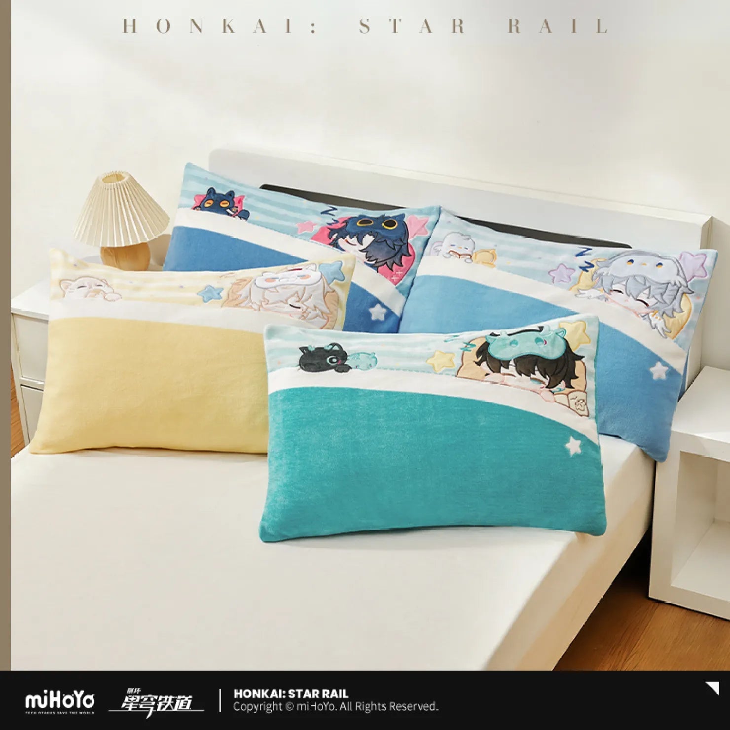 [OFFICIAL] Honkai Star Rail Boys Dormitory Chibi Series Pillow Case - Teyvat Tavern - Genshin Impact & Honkai Star Rail & 3Z Merch