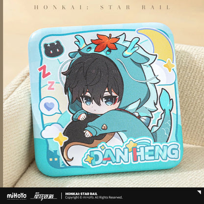 [OFFICIAL] Honkai Star Rail Boys Dormitory Chibi Series Square Badge - Teyvat Tavern - Genshin Impact & Honkai Star Rail & 3Z Merch