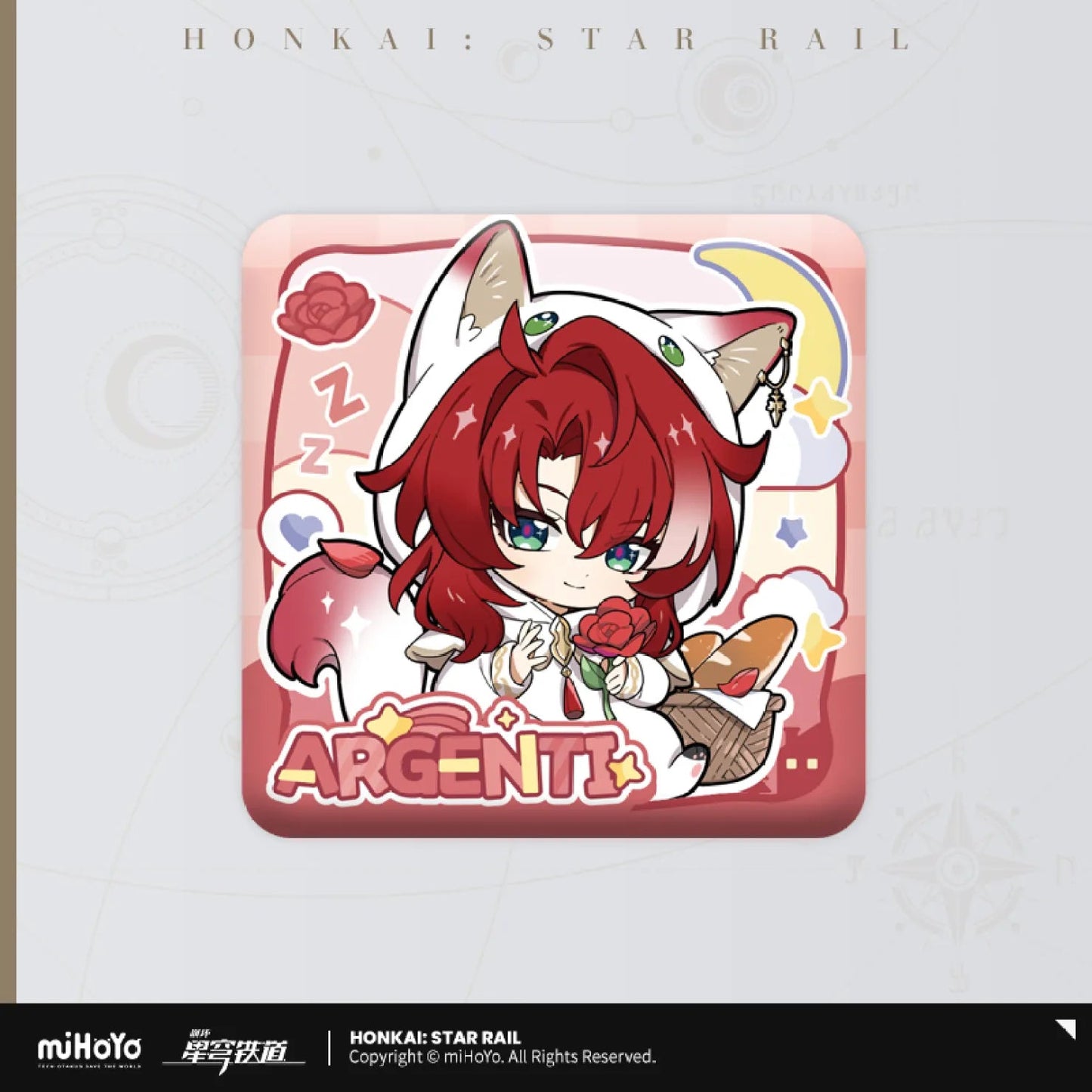 [OFFICIAL] Honkai Star Rail Boys Dormitory Chibi Series Square Badge - Teyvat Tavern - Genshin Impact & Honkai Star Rail & 3Z Merch