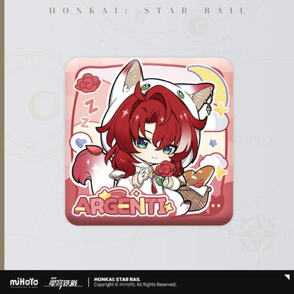 [OFFICIAL] Honkai Star Rail Boys Dormitory Chibi Series Square Badge - Teyvat Tavern - Genshin Impact & Honkai Star Rail & 3Z Merch