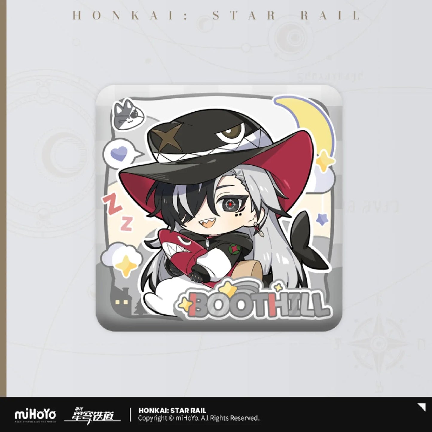 [OFFICIAL] Honkai Star Rail Boys Dormitory Chibi Series Square Badge - Teyvat Tavern - Genshin Impact & Honkai Star Rail & 3Z Merch