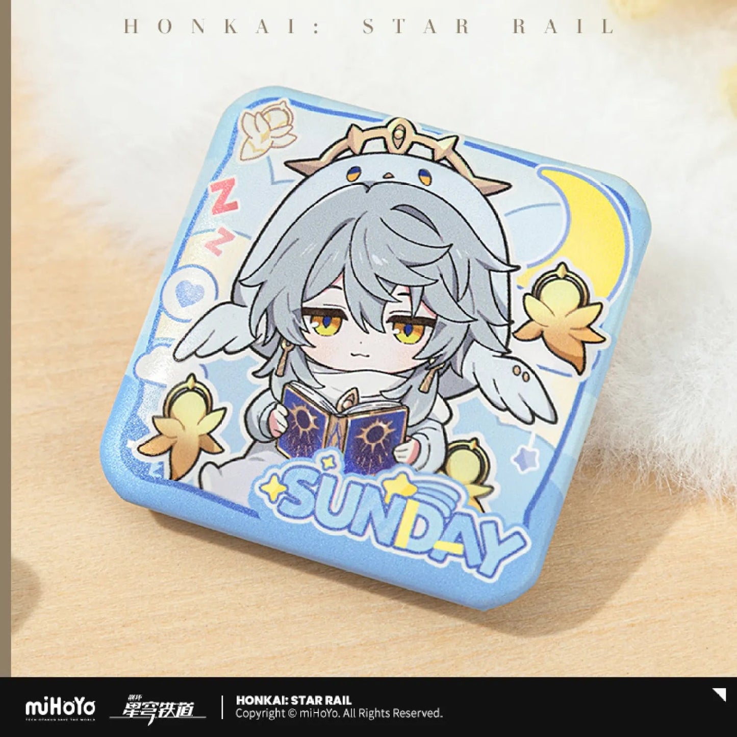 [OFFICIAL] Honkai Star Rail Boys Dormitory Chibi Series Square Badge - Teyvat Tavern - Genshin Impact & Honkai Star Rail & 3Z Merch