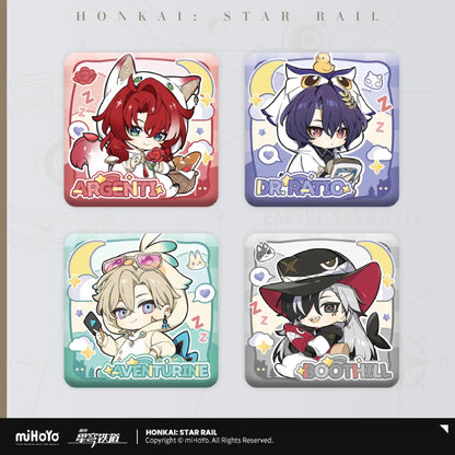 [OFFICIAL] Honkai Star Rail Boys Dormitory Chibi Series Square Badge - Teyvat Tavern - Genshin Impact & Honkai Star Rail & 3Z Merch