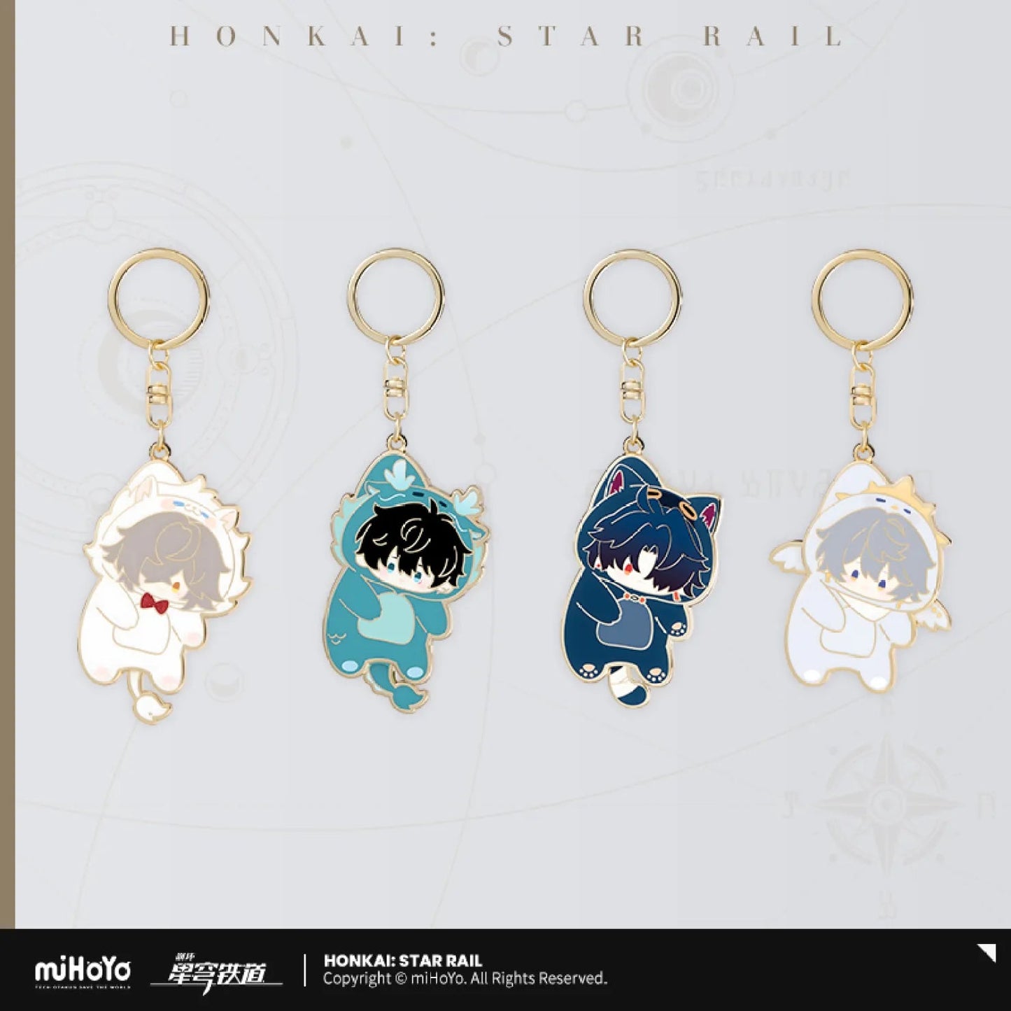 [OFFICIAL] Honkai Star Rail Boys Dormitory Series Chibi Metal Keychain - Teyvat Tavern - Genshin Impact & Honkai Star Rail & 3Z Merch