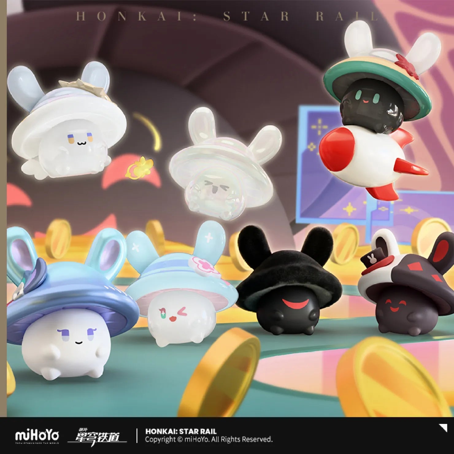 [OFFICIAL] Honkai Star Rail Bunny Mushroom & Mushroom Bunny Series Mini Figure Blind Bag - Teyvat Tavern - Genshin Impact & Honkai Star Rail & 3Z Merch