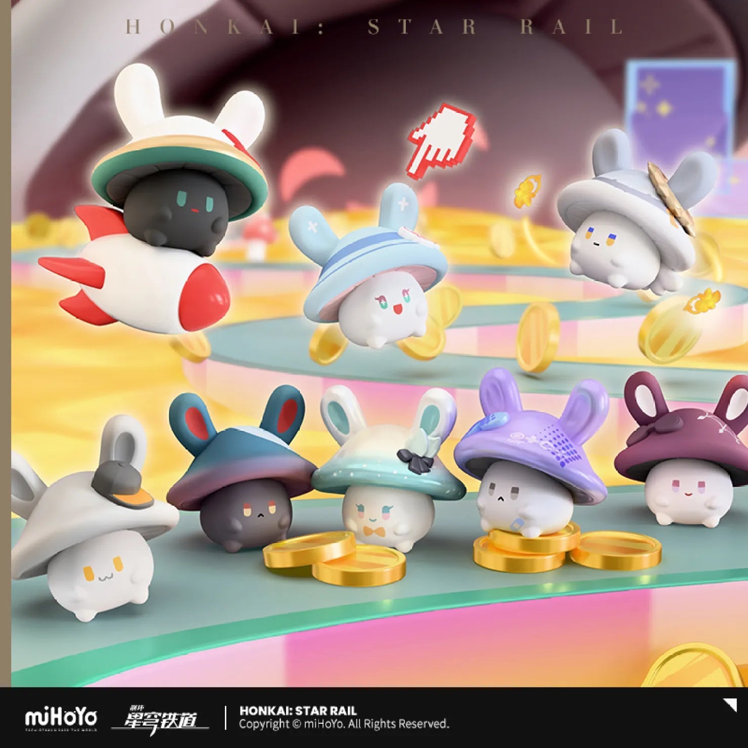 [OFFICIAL] Honkai Star Rail Bunny Mushroom & Mushroom Bunny Series Mini Figure Blind Bag - Teyvat Tavern - Genshin Impact & Honkai Star Rail & 3Z Merch
