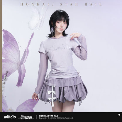 [OFFICIAL] Honkai Star Rail Castorice Impression Series Clothes - Mock Two-Piece T Shirt - Teyvat Tavern - Genshin Impact & Honkai Star Rail & 3Z Merch